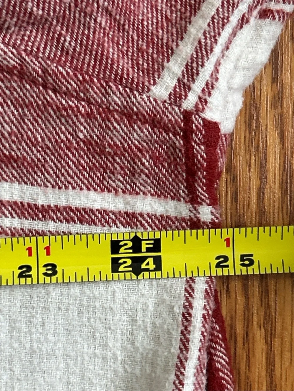 Time & Tru Long Sleeve Cream & Burnt Red Plaid Hooded Shacket Women's 2XL (20) - Picture 6 of 9